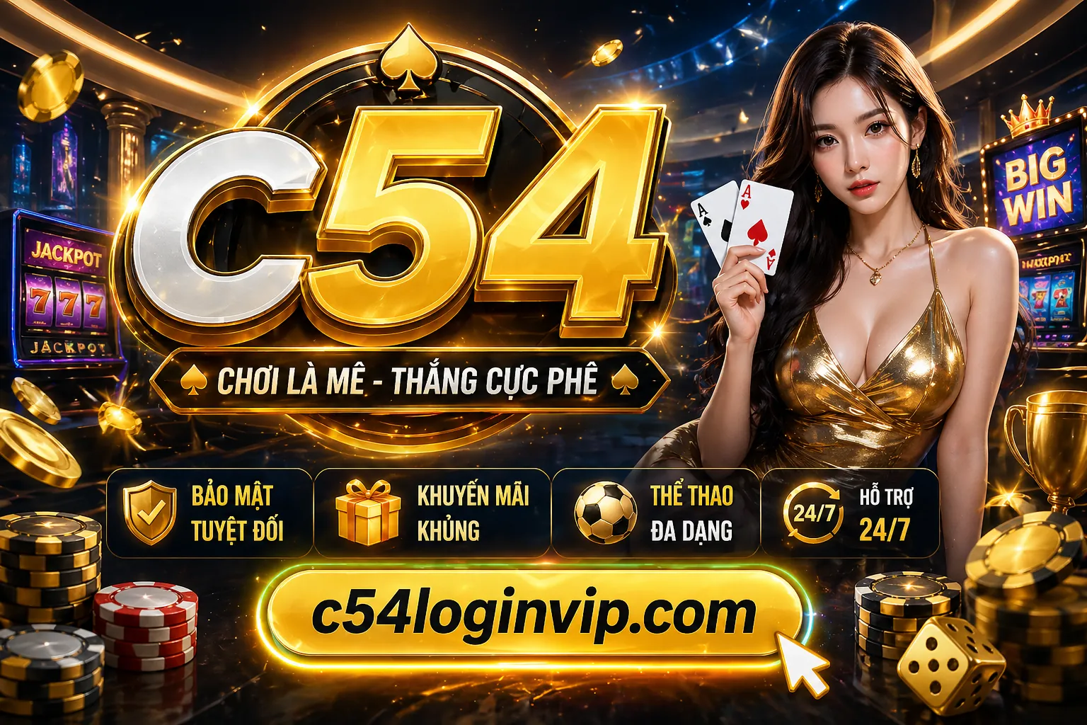 Hình ảnh banner chính hiển thị sự sang trọng và độc quyền của Câu lạc bộ VIP vn88pro casino